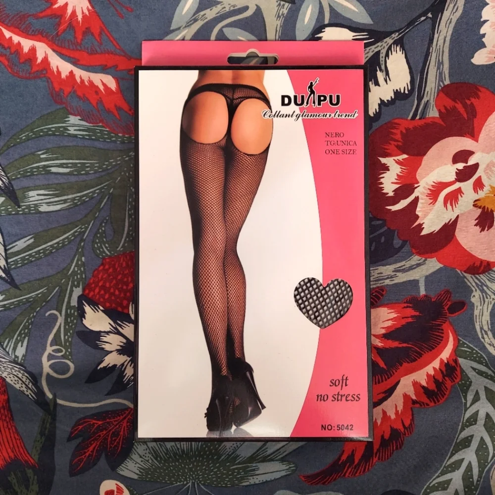RESTOCKED! Butt Lift Open Booty Fishnet Tights - Picture 3 of 5